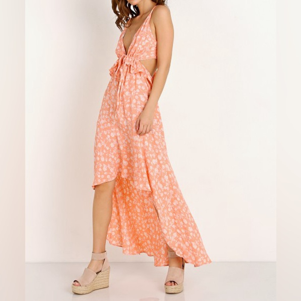 Revolve Blue Life Jolie Maxi high Low Dress Xs